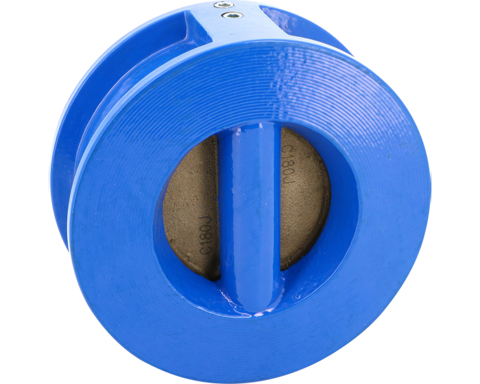 Ductile iron wafer swing check valve 379 alu-bronze plates NBR DN50